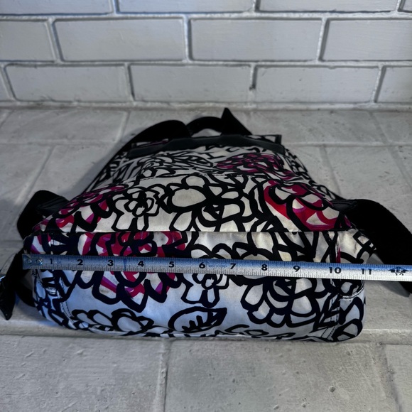 COACH Poppy Daisy Floral Graffiti Black White Backpack Bag F16582 Rare - Picture 10 of 13